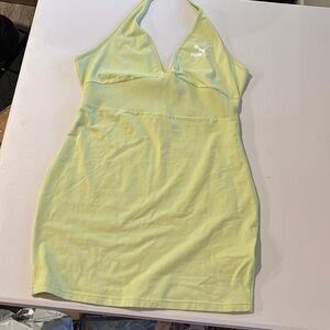 NWT Lime Green PUMA Women’s Classic Halterneck Dress